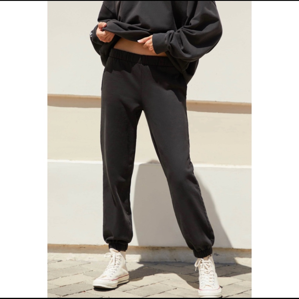 PacSun John Galt Black Rosa Sweatpants Joggers